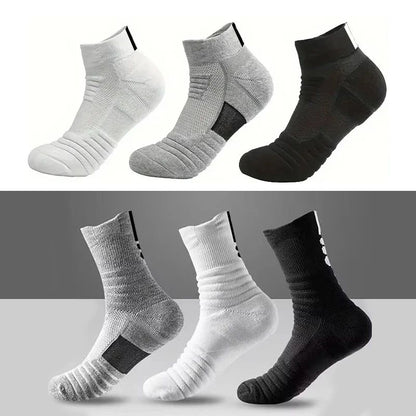 Anti-Slip Football Socks for Men Cotton Grip Socks for Basketball, Sports Breathable, Deodorant, Short, Long Tube Styles