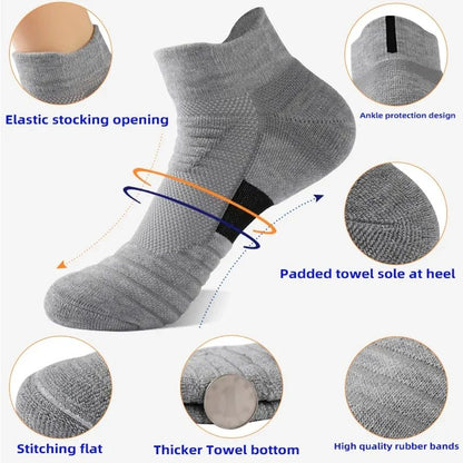 AntiSlip Football Socks For Men Cotton Grip Socks For Basketball Sports Breathable Deodorant Short  1