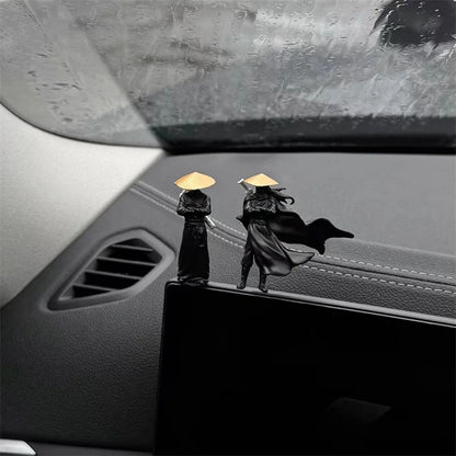 Resin Miniature Ancient Japanese  Chinese Samurai Ninja Warrior Model Car Decoration  Collector Gif 5
