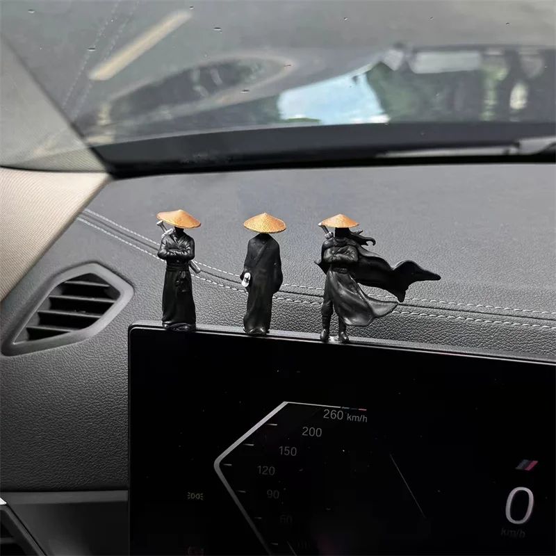 Resin Miniature Ancient Japanese  Chinese Samurai Ninja Warrior Model Car Decoration  Collector Gif 4