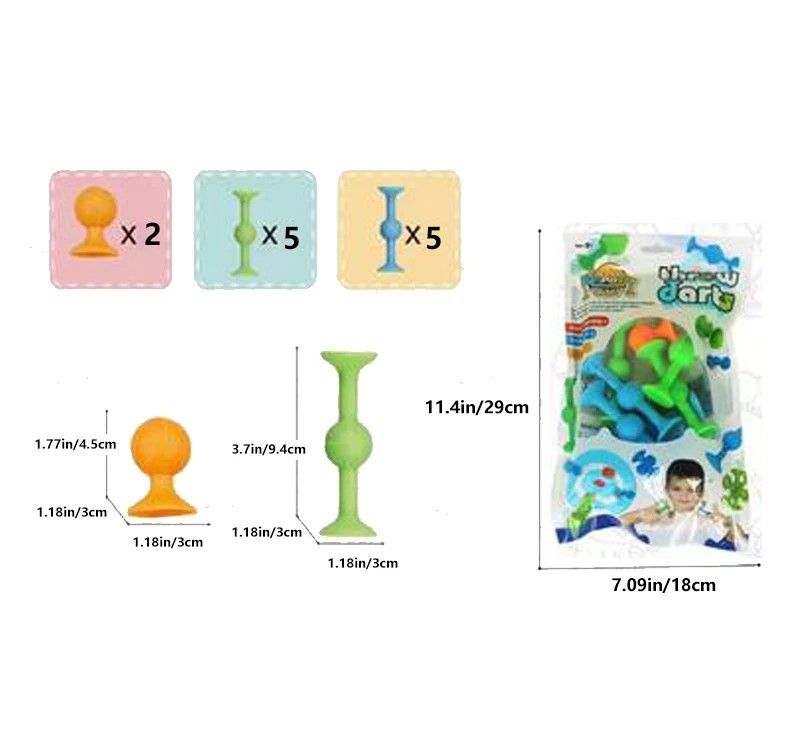 Suction Cup Toy Set Soft Throw Darts Building Blocks Pop Sucker Fidget Toy For Kids  ParentChild In 6
