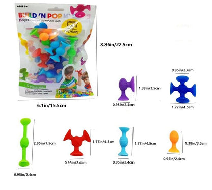 Suction Cup Toy Set Soft Throw Darts Building Blocks Pop Sucker Fidget Toy For Kids  ParentChild In 7