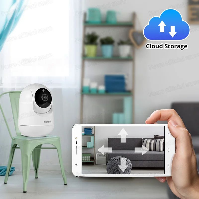 Fuers WiFi Camera Tuya Smart Home Indoor Wireless IP Surveillance Camera With AI Detection Auto Tra 2