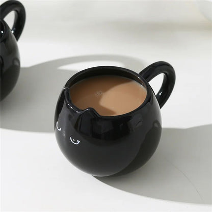 Cat Shaped Ceramic Cup Creative Coffee  Tea Mug For Cat Lovers 5