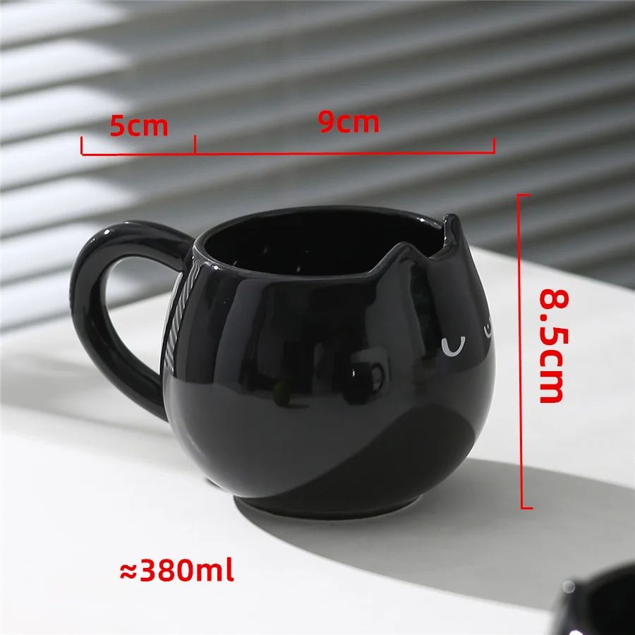 Cat Shaped Ceramic Cup Creative Coffee  Tea Mug For Cat Lovers 2