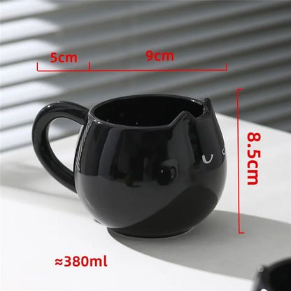 Cat Shaped Ceramic Cup Creative Coffee  Tea Mug For Cat Lovers 2