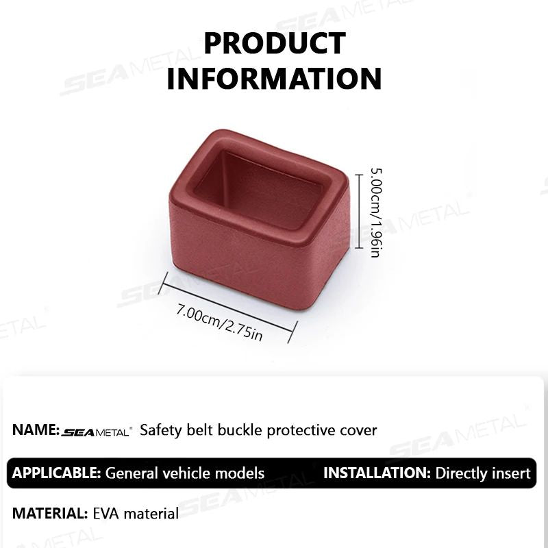 Car Seat Belt Buckle Cover Anti Scratch Seatbelt Button Protector Durable Seat Belt Protection Cove 4