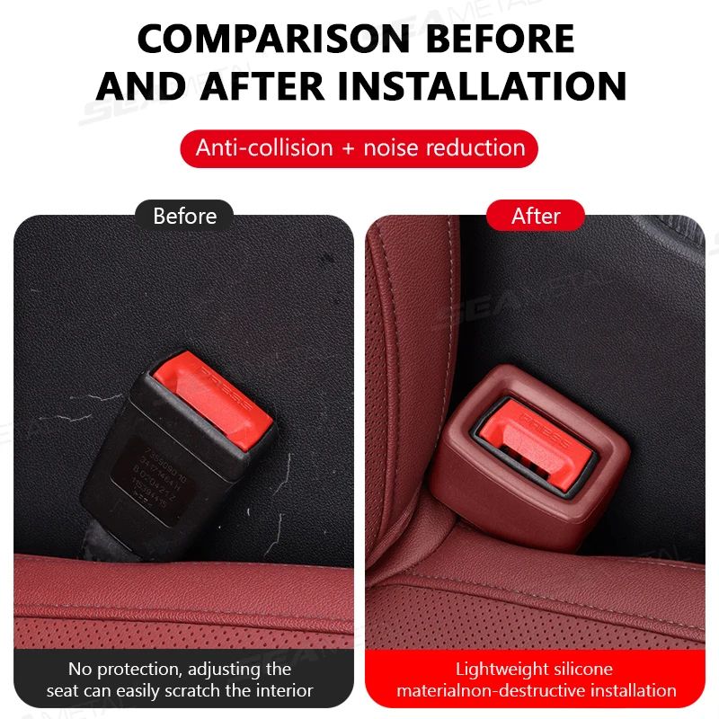 Car Seat Belt Buckle Cover Anti Scratch Seatbelt Button Protector Durable Seat Belt Protection Cove 1