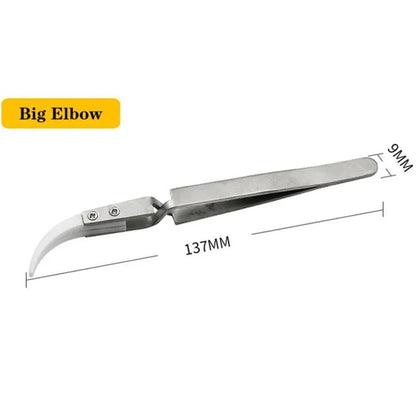 3 Pcs Ceramic Straight Tip Electronic Soldering Tweezers AntiStatic AcidResistant Precision Tools F 7