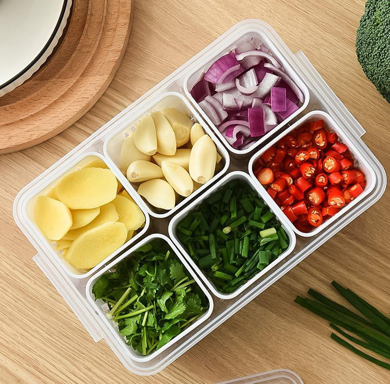 MultiPurpose Refrigerator Food Drain FreshKeeping Box Kitchen Organizer For Ginger Garlic Onion And 2