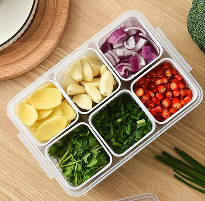 MultiPurpose Refrigerator Food Drain FreshKeeping Box Kitchen Organizer For Ginger Garlic Onion And 2