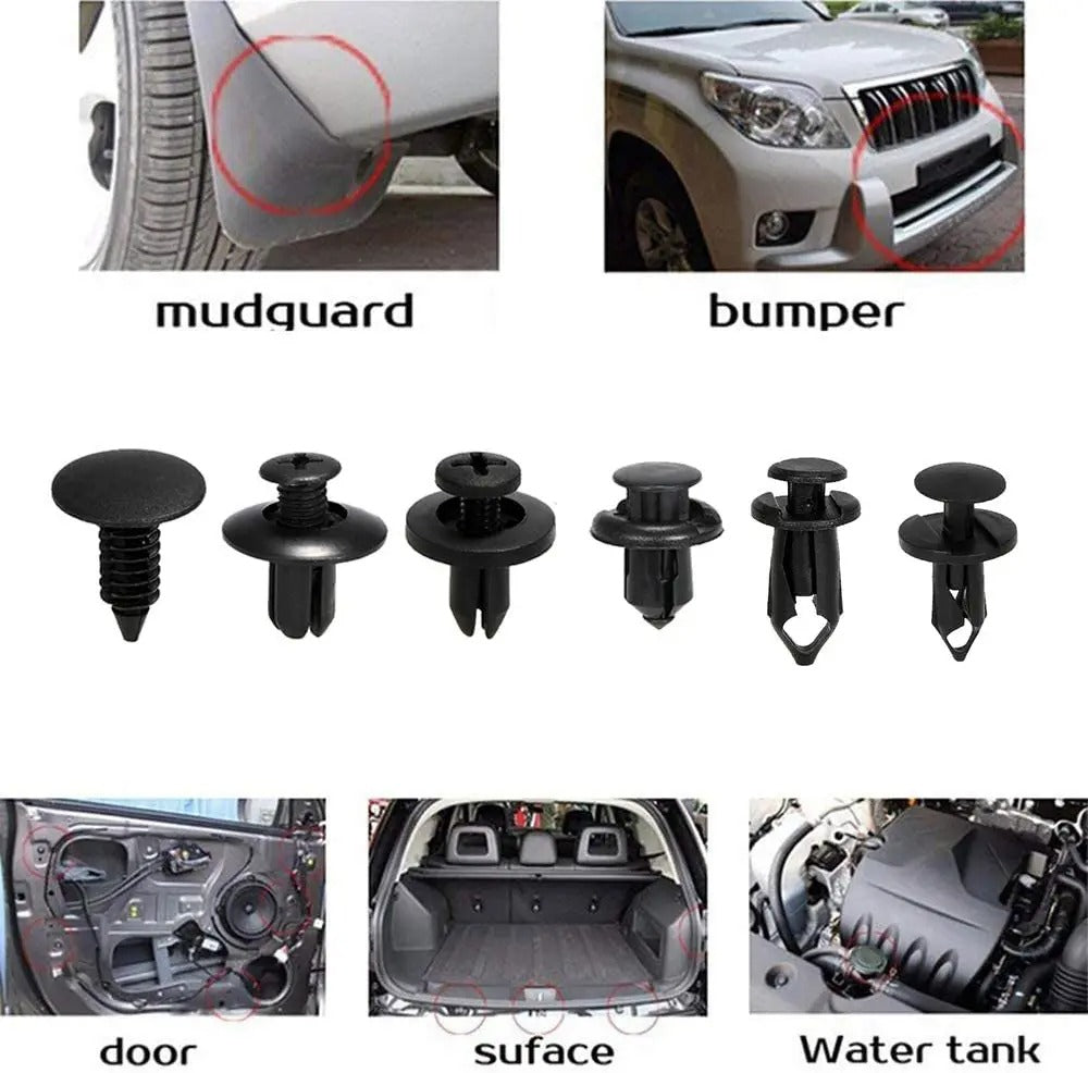 Universal 190pcs Auto Trim Panel Clips MixedSize Plastic Fasteners Kit For Car Body Bumper And Rive 4