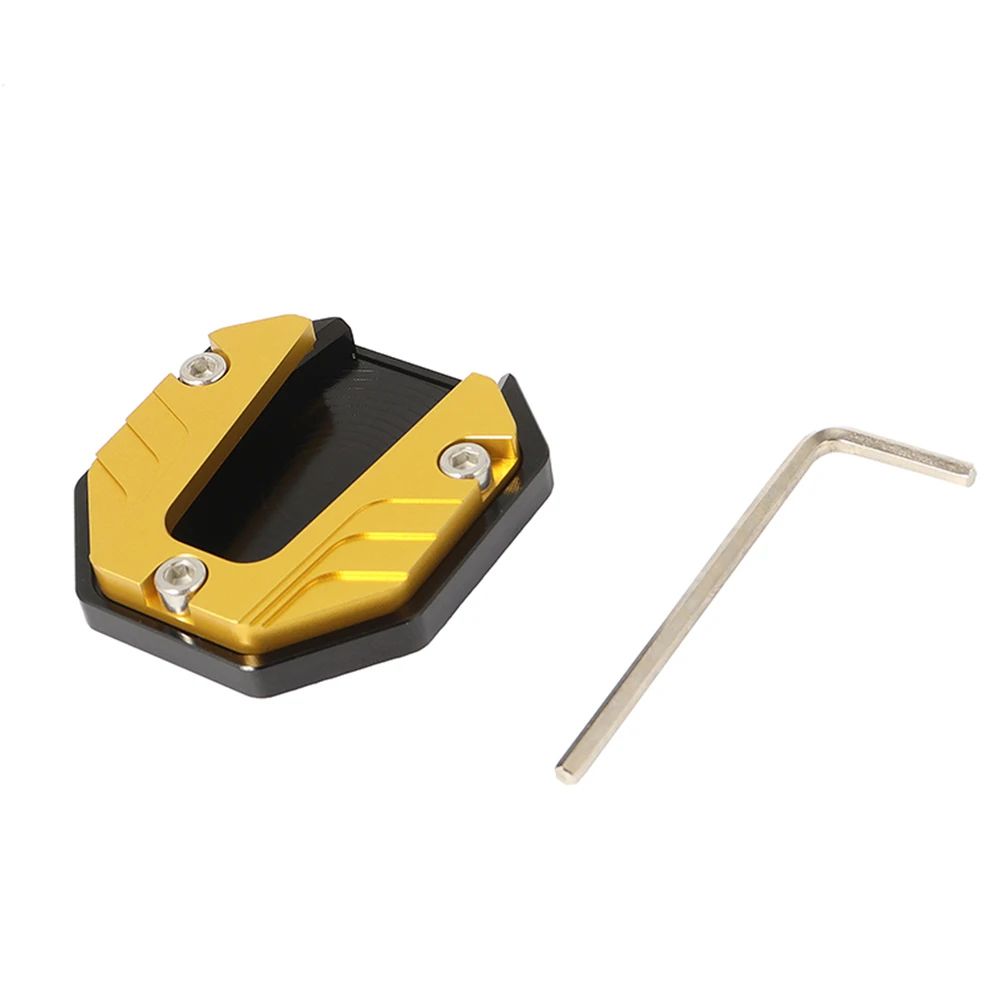 Motorcycle Bikes Kickstand Extender Foot Pad Side Stand Extension Support Plate Durable Aluminum Mo 1