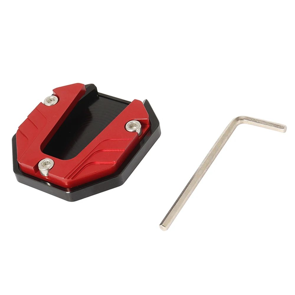 Motorcycle Bikes Kickstand Extender Foot Pad Side Stand Extension Support Plate Durable Aluminum Mo 4
