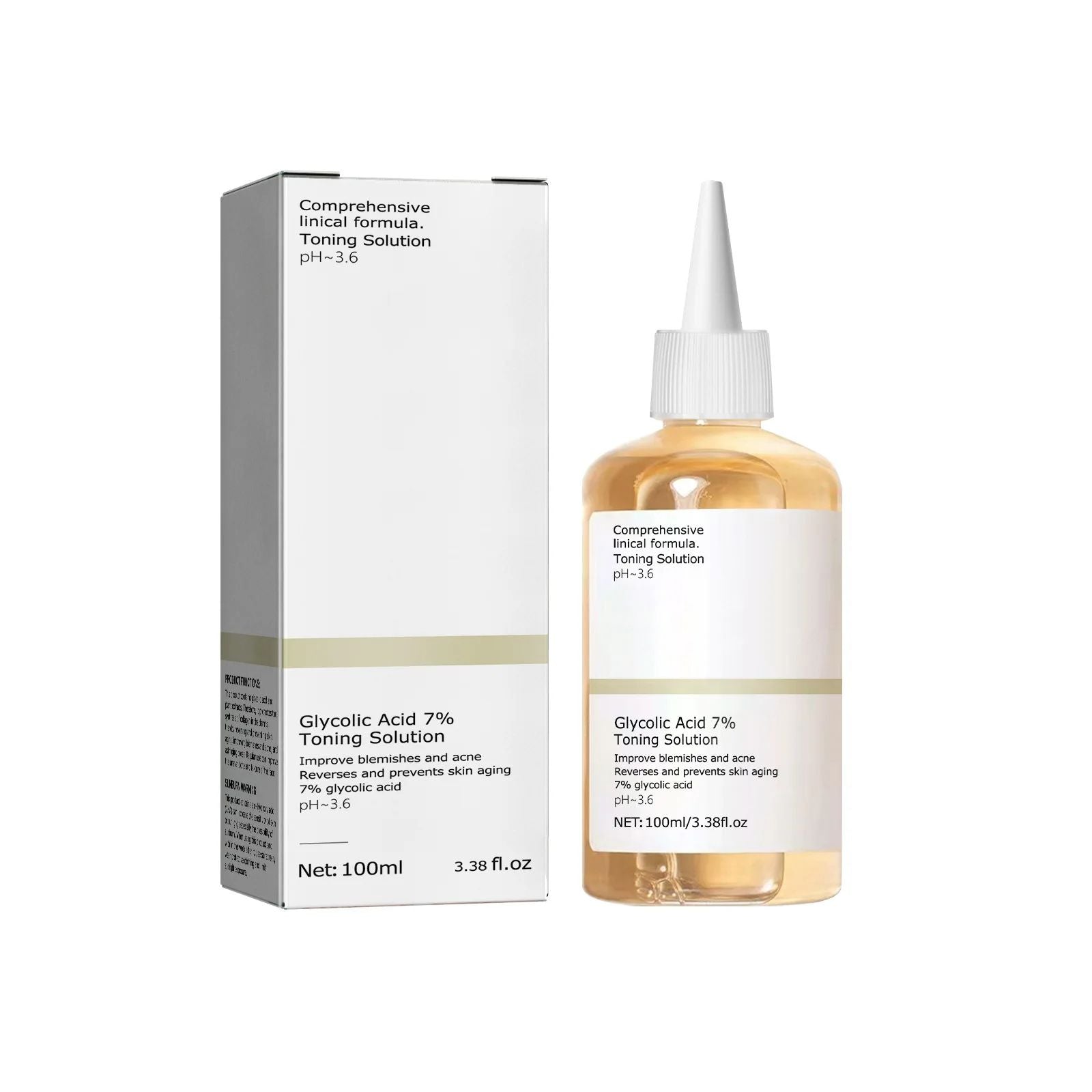 100ml Glycolic Acid 7% Toning Solution – Exfoliating Toner for Acne, Pores & Skin Hydration