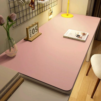 Large Leather Desk Mat, Waterproof Table Protector, Anti-Slip Gamer Keyboard & Mouse Pad for Home & Office