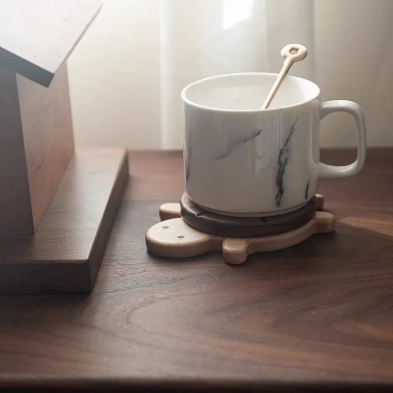 Black Walnut Solid Wood Turtle Insulation Mat Creative And Cute Antiscald Tea Coaster  Tableware Or 1