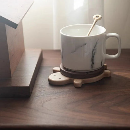 Black Walnut Solid Wood Turtle Insulation Mat Creative And Cute Antiscald Tea Coaster  Tableware Or 1