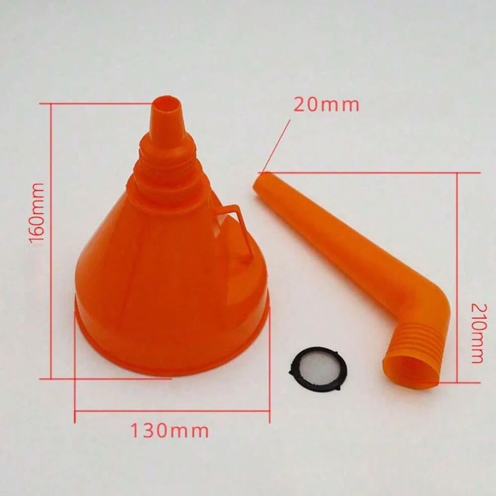 Motorcycle Refuel Gasoline Engine Oil Funnel With Filter Car Repair Long Mouth Refueling Funnel  Fi 3