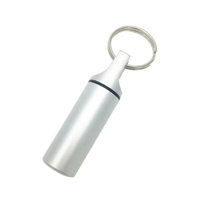 Waterproof Aluminum Pill Box Case With Sealed Storage Flat Head Alloy Cartridge And Keychain Ideal  4