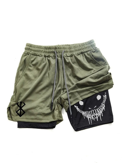 Berserk Mens 2in1 Sports Shorts  Quick Dry Double Layered Gym  Running Shorts 7