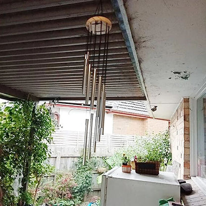 Elegant Tube Aluminum Alloy Wind Chimes With Hook GoldSilver Bells For Garden Patio Wedding Memoria 4