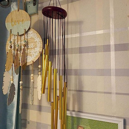 Elegant Tube Aluminum Alloy Wind Chimes With Hook GoldSilver Bells For Garden Patio Wedding Memoria 5