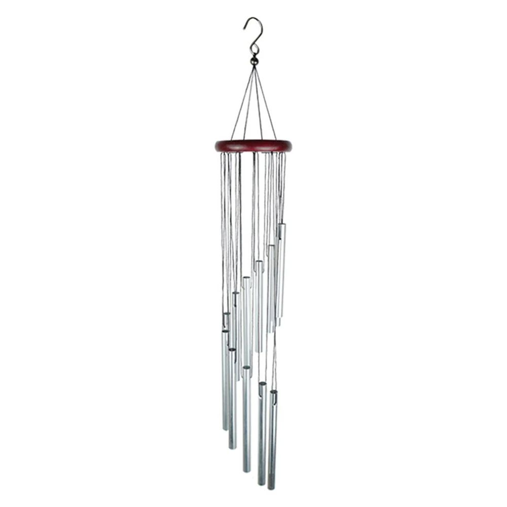 Elegant Tube Aluminum Alloy Wind Chimes With Hook GoldSilver Bells For Garden Patio Wedding Memoria 7