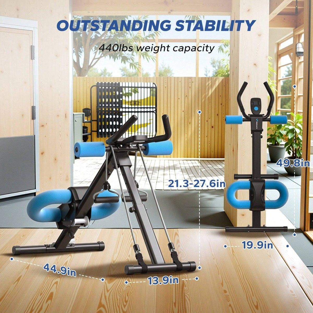 MERACH Foldable Ab Machine For Home Core  Abs Training 3