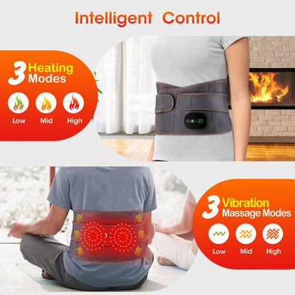 Electric Heating Back Massager Belt With Vibration  Hot Compress Support 1