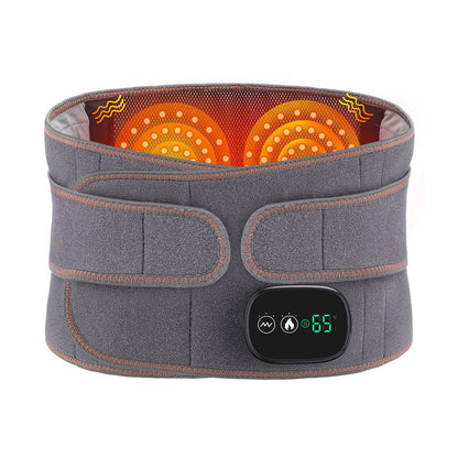 Electric Heating Back Massager Belt With Vibration  Hot Compress Support 4