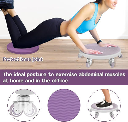 6Wheel Ab Roller With Knee Pad For Core Strength  Stability Training 2