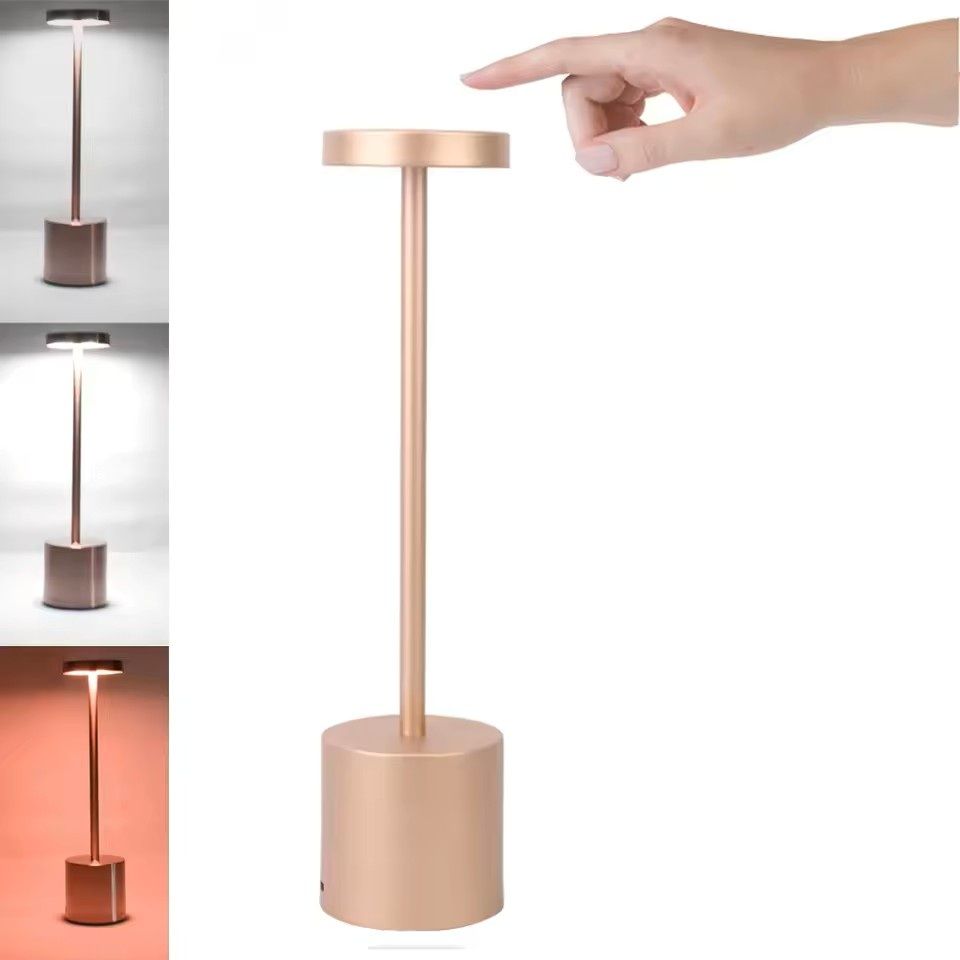 TouchControl USB Rechargeable Table Lamp With 3 Color Modes  Stepless Dimming 7