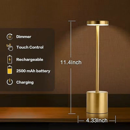 TouchControl USB Rechargeable Table Lamp With 3 Color Modes  Stepless Dimming 3