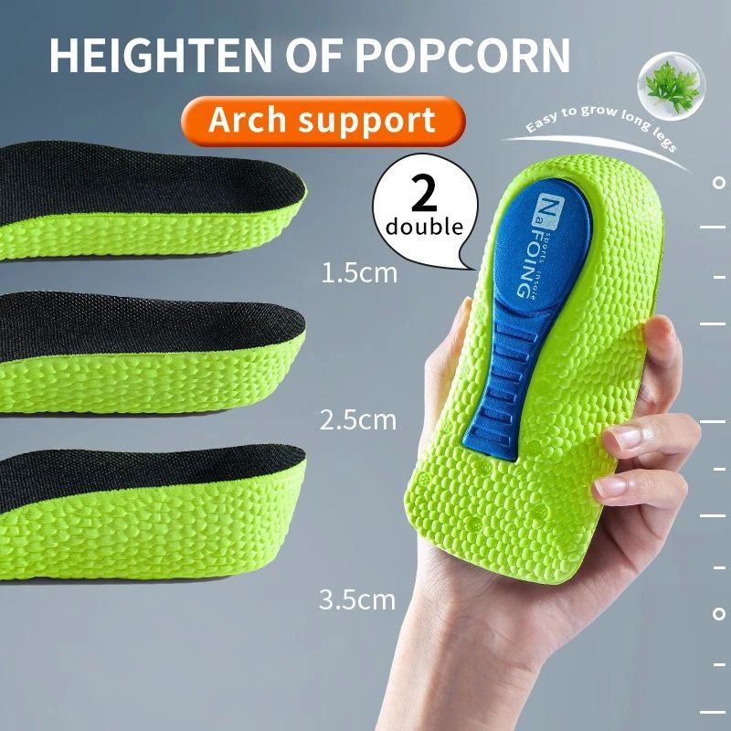 Memory Foam Height Lift Insoles With Arch Support For Men  Women 2