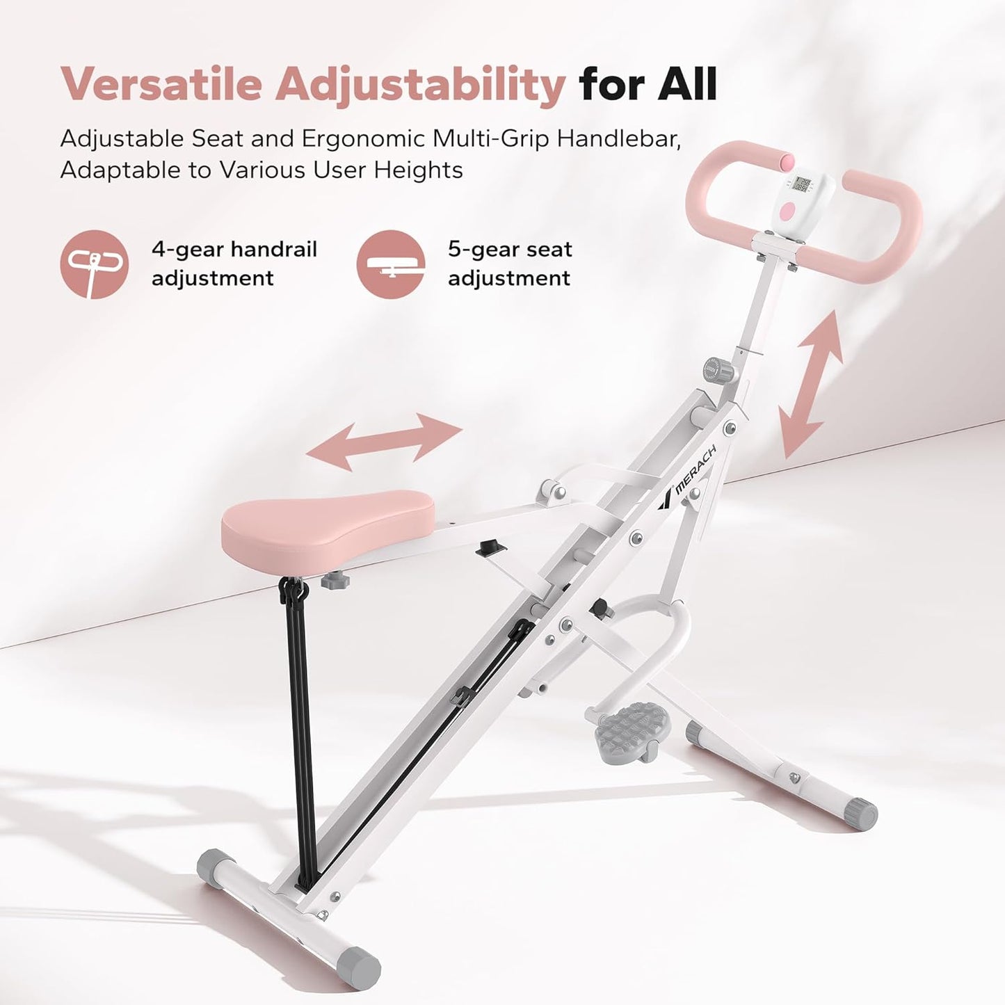 MERACH 2-in-1 Squat and Rowing Machine – Foldable Glute & Leg Trainer for Home Workouts