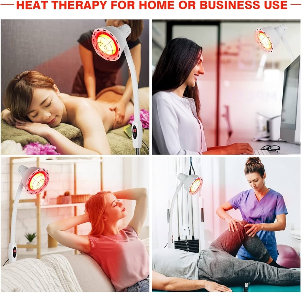 275W Adjustable Near Infrared Heat Lamp For Pain Relief Recovery  Home Therapy 6