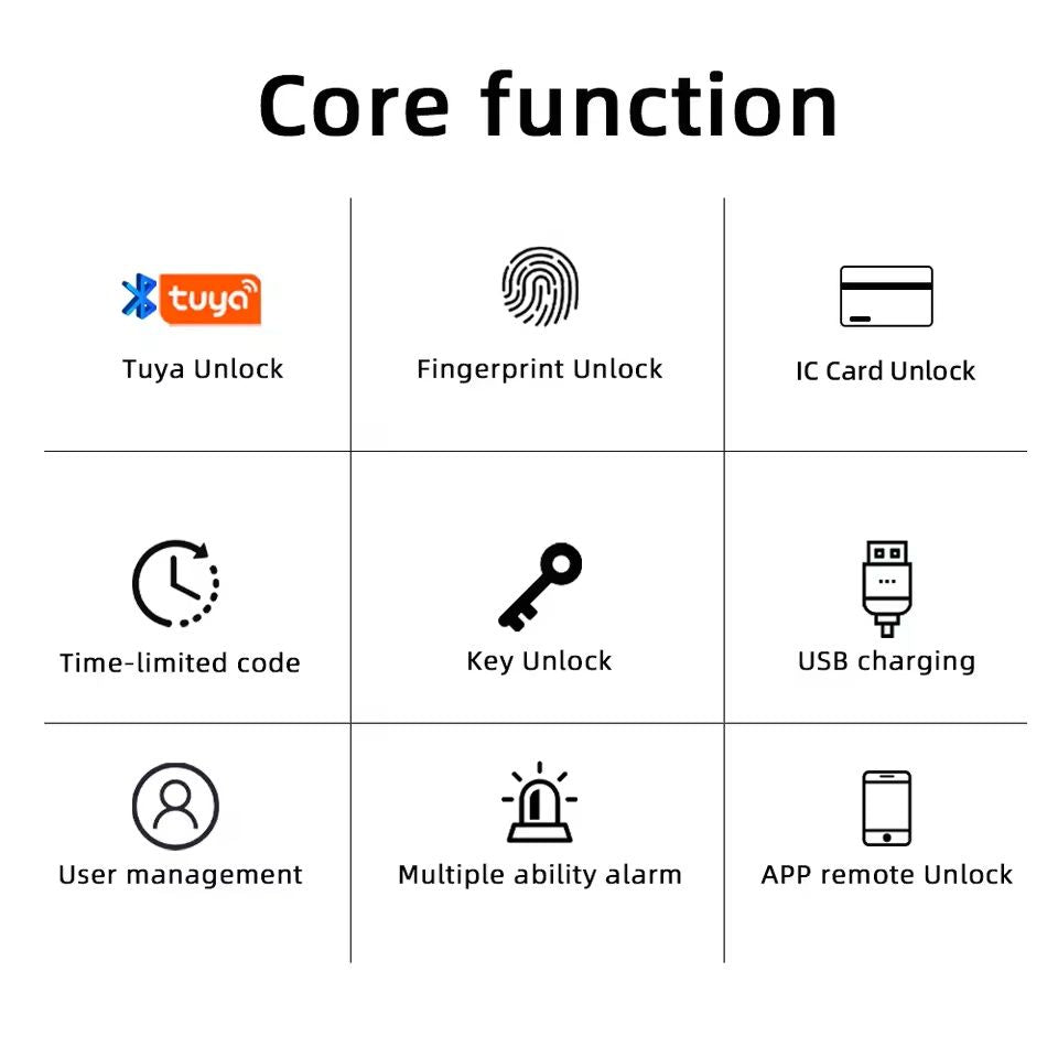 Smart Fingerprint Door Lock With Bluetooth Password And App Control 3