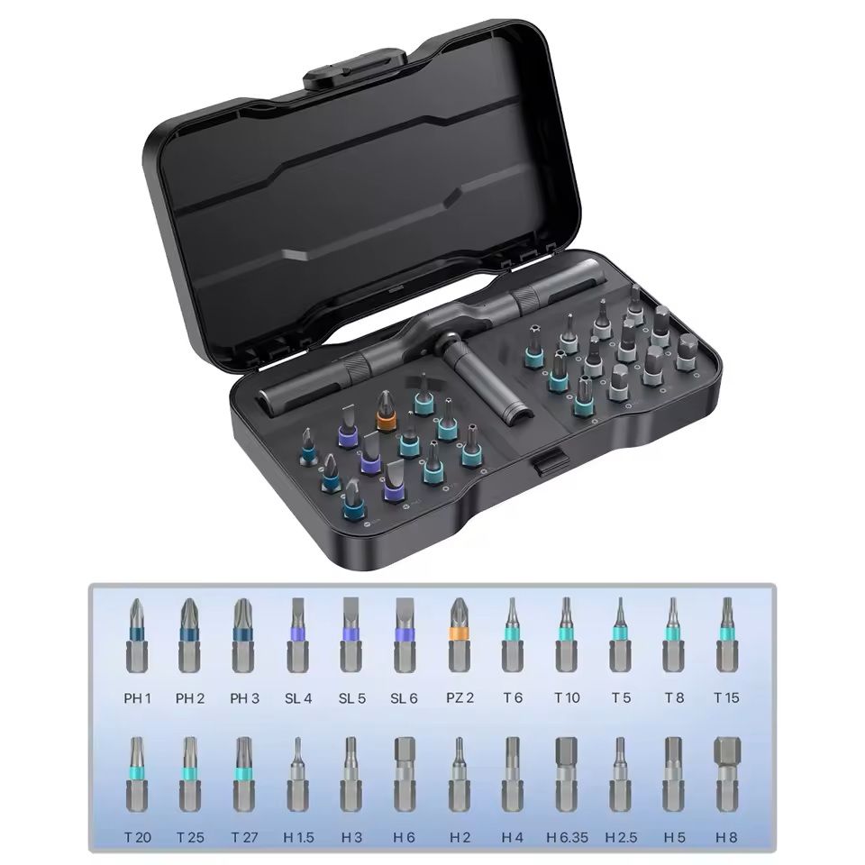 Multifunction Ratchet Screwdriver Set With Magnetic Bits 3