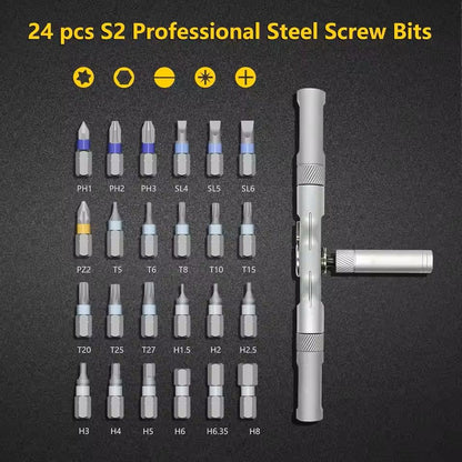 Multifunction Ratchet Screwdriver Set With Magnetic Bits 7