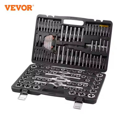 Tap and Die Set with 116 Pieces in Metric and SAE Sizes