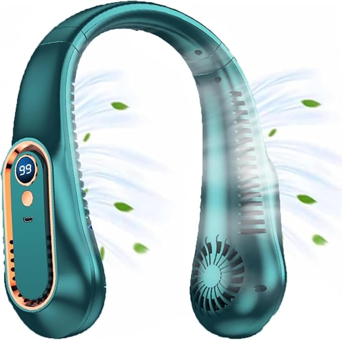 Xiaomi Bladeless Neck Fan  8000mAh Portable Rechargeable Hanging Fan With LED Display  Silent Airfl 10