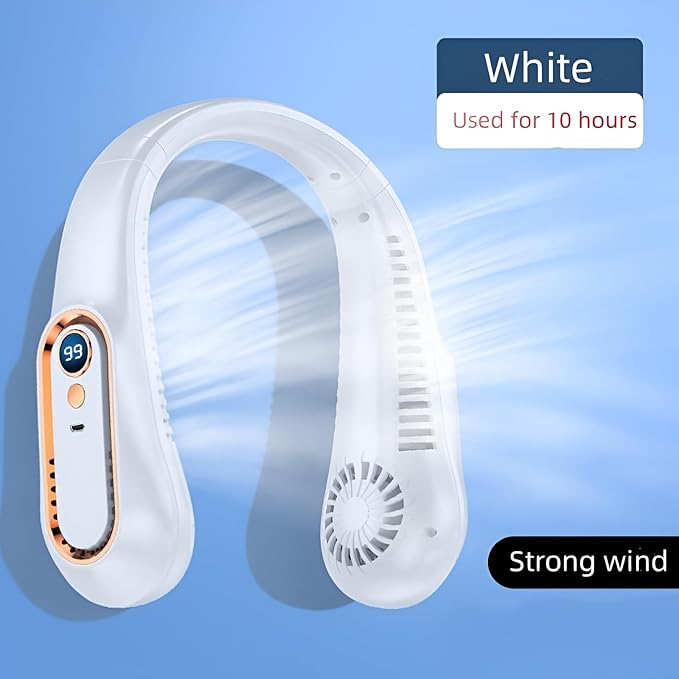 Xiaomi Bladeless Neck Fan  8000mAh Portable Rechargeable Hanging Fan With LED Display  Silent Airfl 9