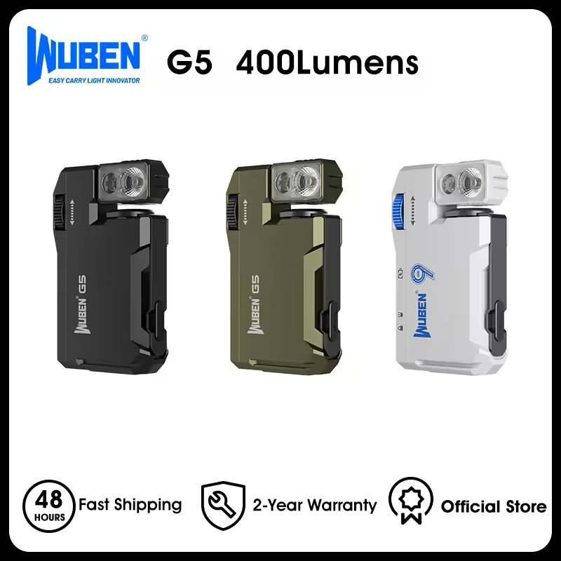 Rechargeable Mini EDC Flashlight with RGB Light and Dual Beam Modes