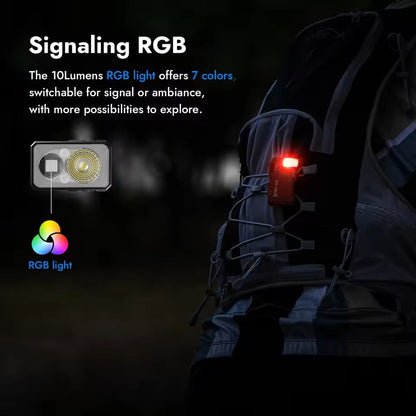Rechargeable Mini EDC Flashlight With RGB Light And Dual Beam Modes 2
