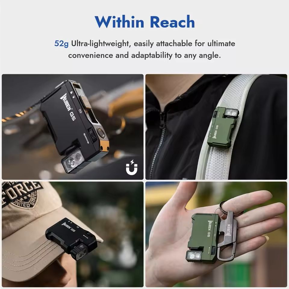 Rechargeable Mini EDC Flashlight With RGB Light And Dual Beam Modes 5