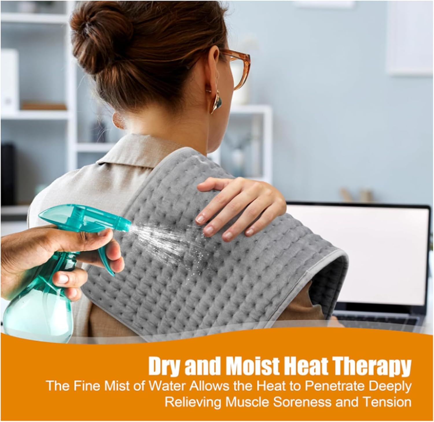 Electric Heating Pad Blanket  9Level Adjustable Heat With 4 Mode Timer For Neck Shoulder Back  Leg