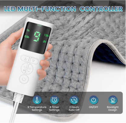 Electric Heating Pad Blanket  9Level Adjustable Heat With 4 Mode Timer For Neck Shoulder Back  Leg