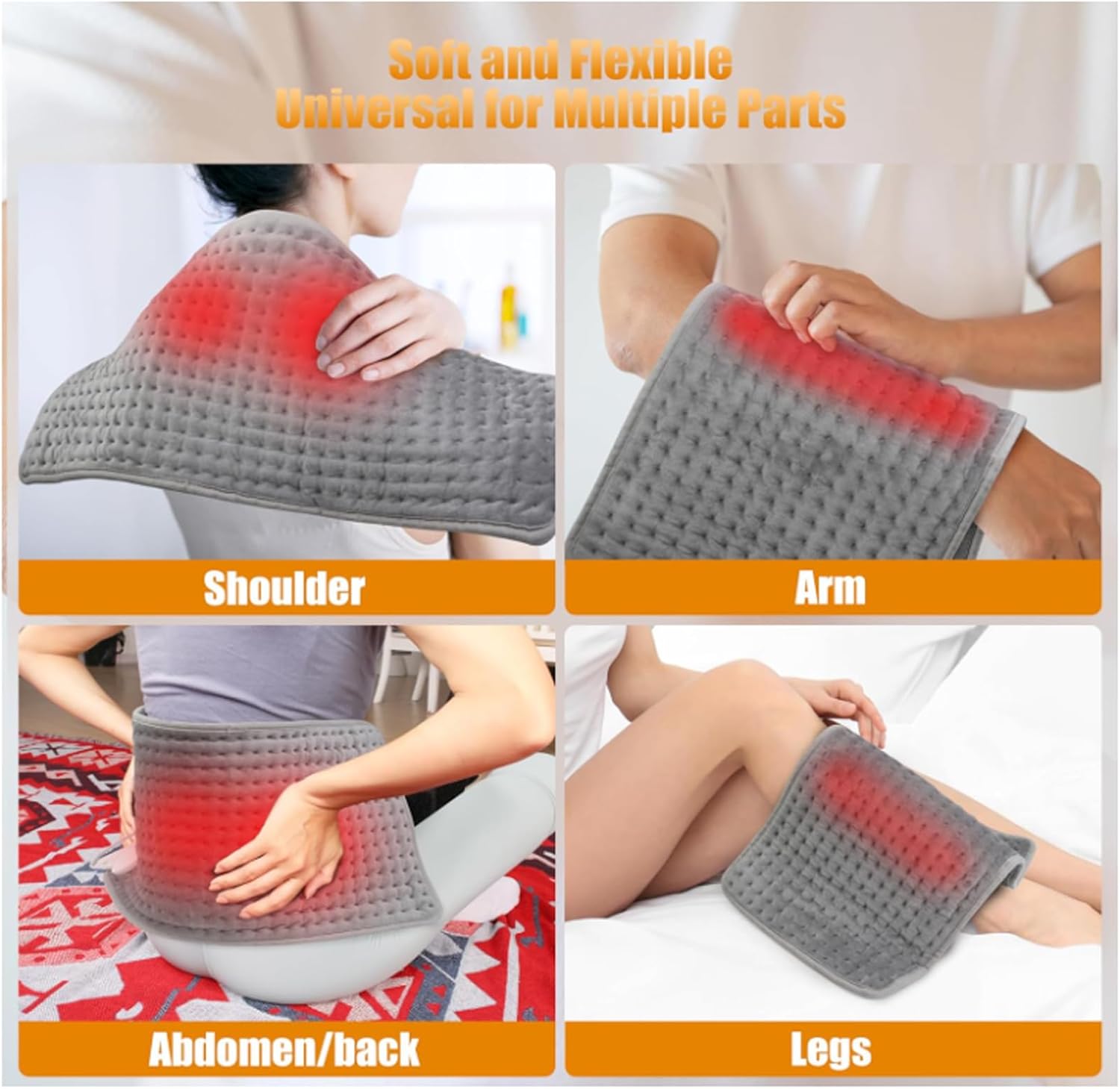Electric Heating Pad Blanket  9Level Adjustable Heat With 4 Mode Timer For Neck Shoulder Back  Leg