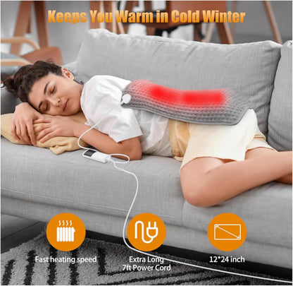 Electric Heating Pad Blanket  9Level Adjustable Heat With 4 Mode Timer For Neck Shoulder Back  Leg